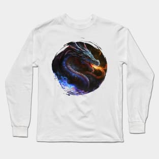 Angry dragon with red eyes Long Sleeve T-Shirt